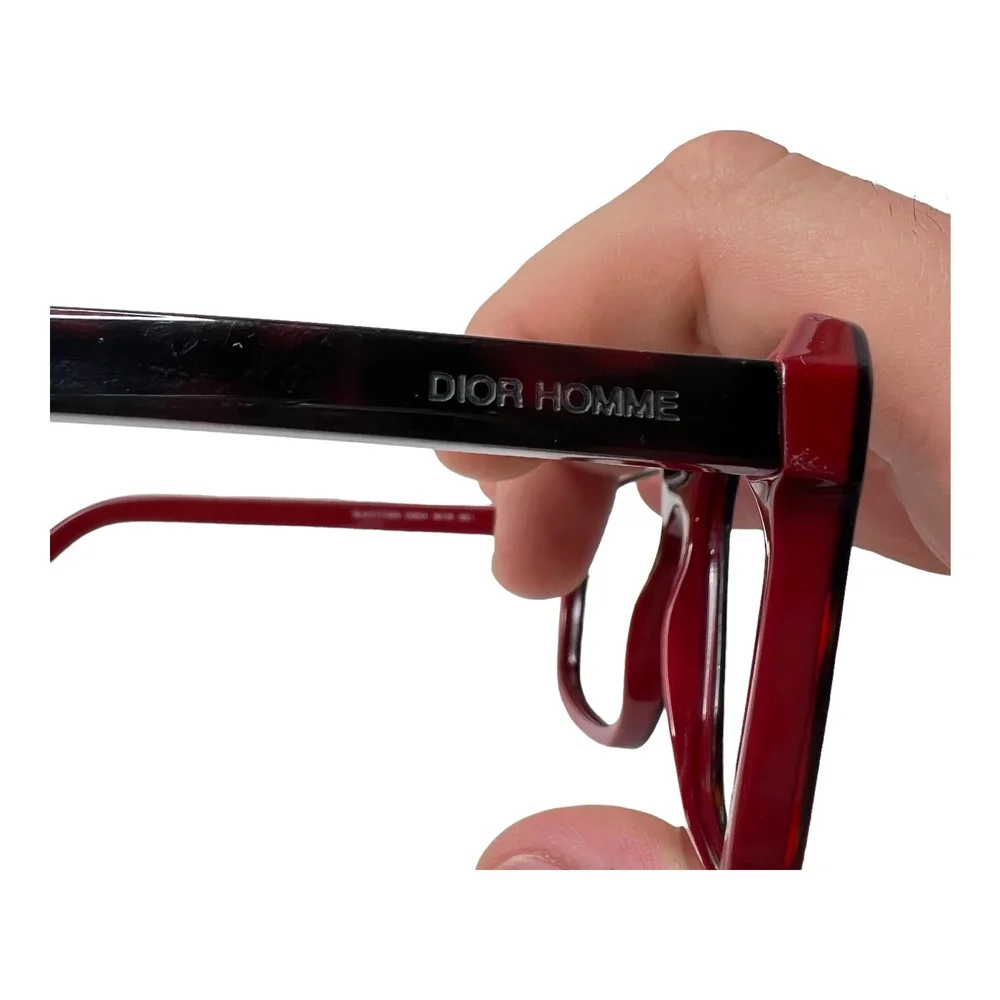 Christian Dior Homme Sunglasses BLACKTIE145S E4EHA Red Black Square Frames H3165